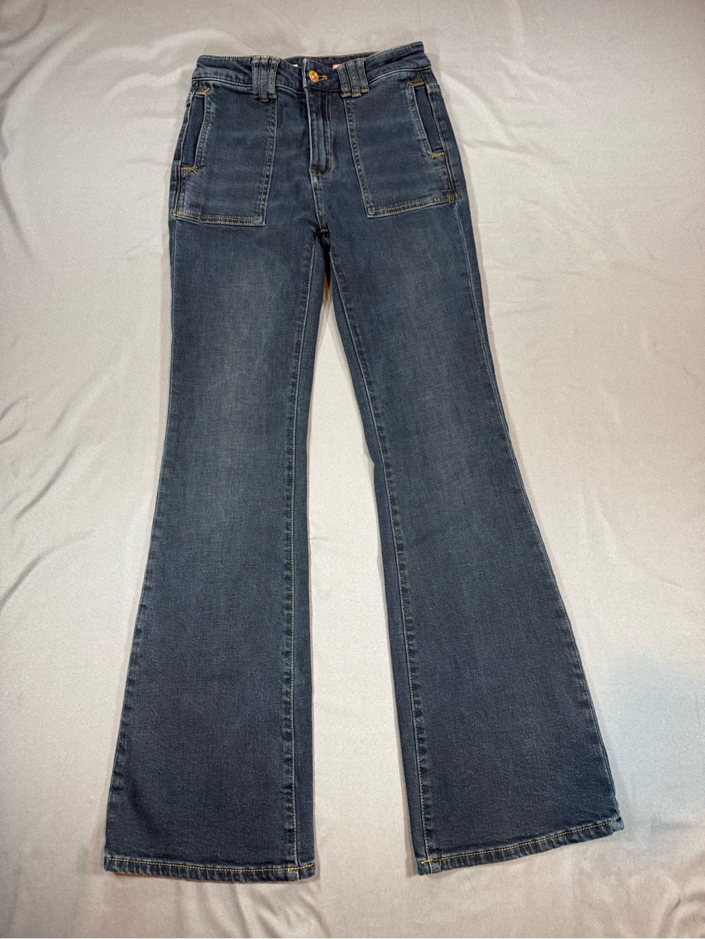 Pilcro The Icon Dark Blue High-Rise Wide-Leg Jeans Size 25 - Picture 2 of 7